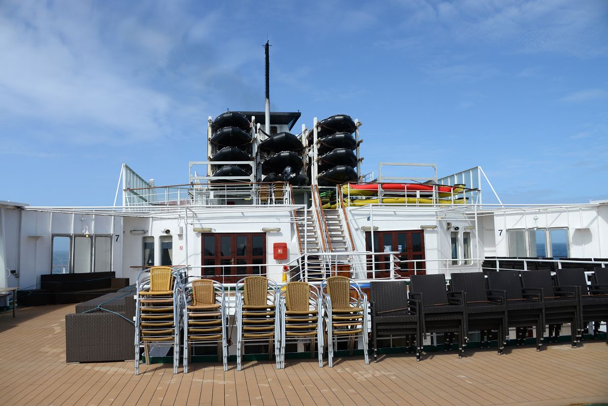 06E The Back Upper Deck Of The Quark Expeditions Ocean Endeavour Cruise Ship Heading To Antarctica